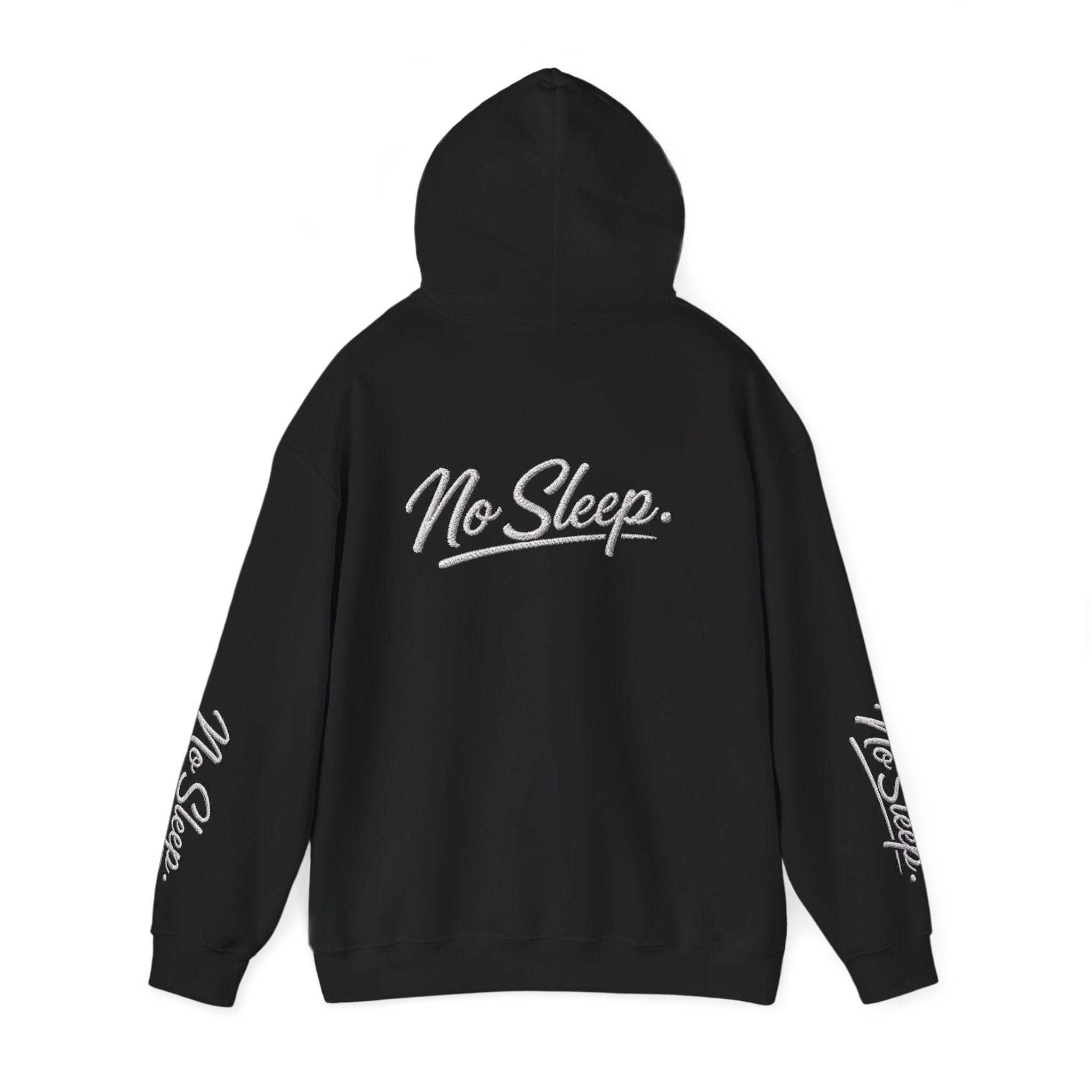 Hoodie — "HUSTLE DISTRICT" No Sleep Graphic Pullover