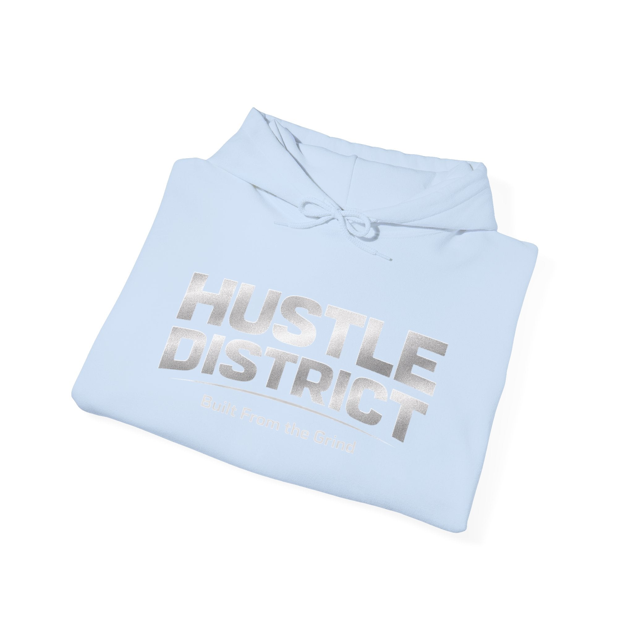 Hoodie — "HUSTLE DISTRICT" No Sleep Graphic Pullover
