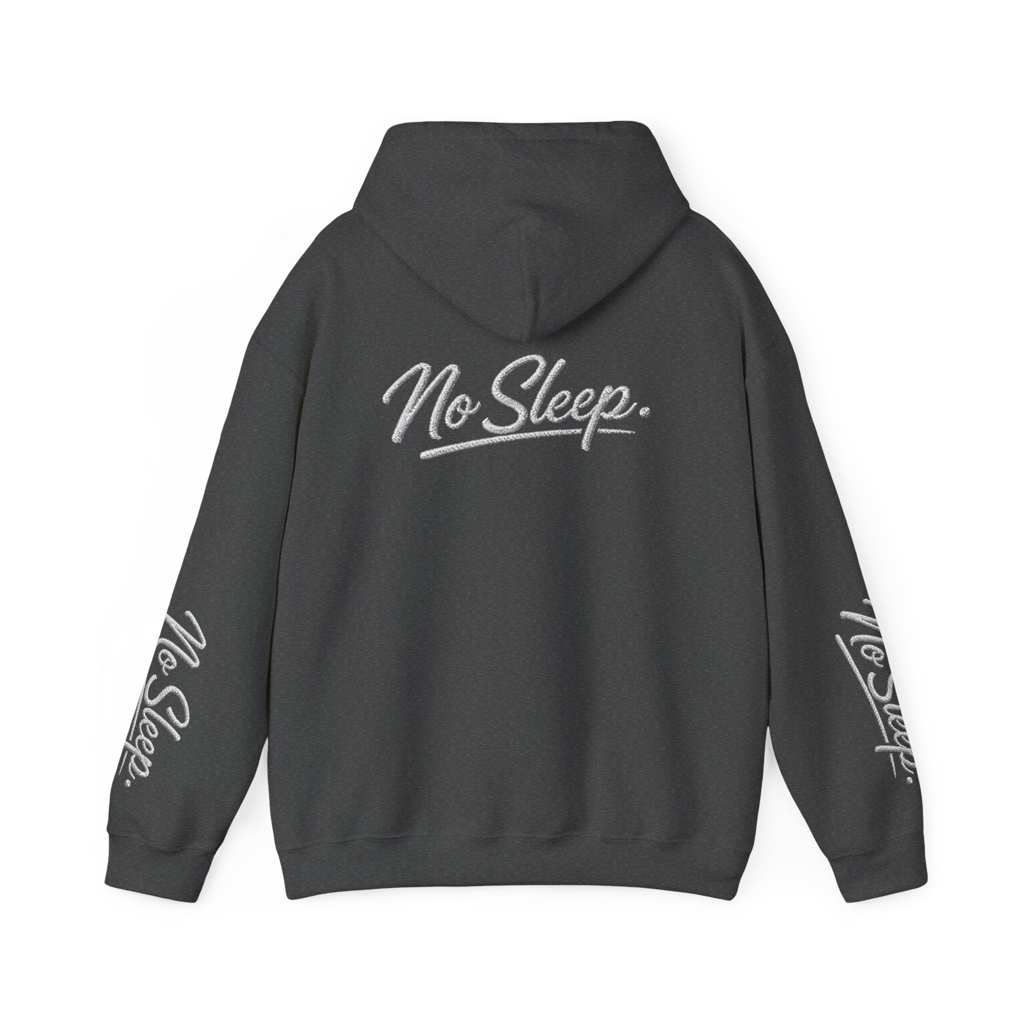 Hoodie — "HUSTLE DISTRICT" No Sleep Graphic Pullover