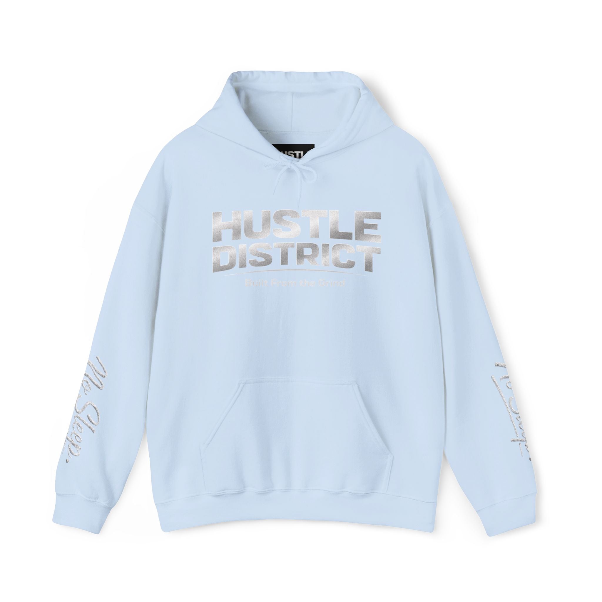 Hoodie — "HUSTLE DISTRICT" No Sleep Graphic Pullover