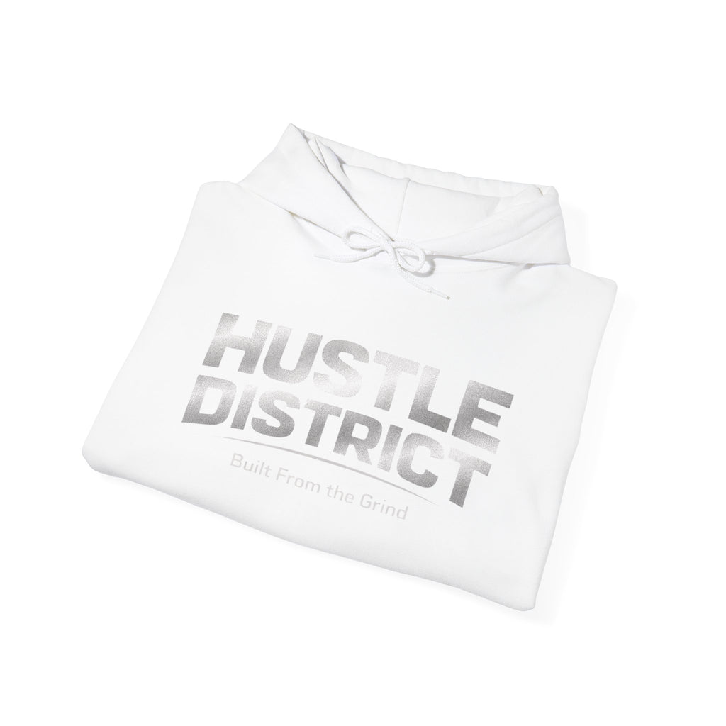Hoodie — "HUSTLE DISTRICT" No Sleep Graphic Pullover