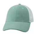 Blank - 6 Panel - Shallow Fit - Pony Tail - Corduroy - Mint / White (Unisex) - Laser Mesh