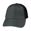 Blank - 6 Panel - Shallow Fit - Slate Gray / Black (Unisex) - Soft Trucker Mesh