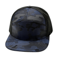 Blank - 7 Panel - Blue Camo / Black (Unisex) - Laser Mesh