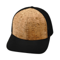 Blank - 6 Panel  - Cork - Textured Black (Unisex) - Trucker Mesh