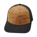 Blank - 6 Panel - Cork - Heather Charcoal (Unisex) - Trucker Mesh