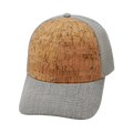 Blank - 6 Panel - Shallow Fit - Cork - Heather Gray / Gray (Unisex) Trucker Mesh