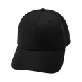 Blank - 6 Panel - AirMesh - Athletic Fit - Black (Unisex) - Fabric Back