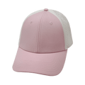 Blank - 6 Panel - Shallow Fit - Pony Tail - Light Pink / White (Unisex) - Laser Mesh
