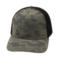 Blank - 5 Panel - Structured - Charcoal Camo / Black (Unisex) - Laser Mesh