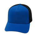 Blank - 5 Panel - Structured - Royal Blue / Black (Unisex) - Laser Mesh