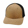 Blank - 6 Panel - Tan Textured / Black (Unisex) - Laser Mesh