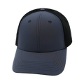 Blank - 6 Panel - Shallow Fit - Pony Tail - Charcoal / Black (Unisex) - Laser Mesh