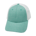 Blank - 6 Panel - Shallow Fit - Pony Tail - Teal / White (Unisex) - Laser Mesh