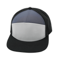 Blank - 7 Panel - Black / Gray / Charcoal (Unisex) - Laser Mesh
