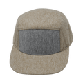 Blank - 5 Panel - Unstructured - Cream Hemp / Gray Hemp (Unisex) - Fabric Back