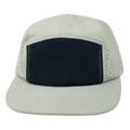 Blank - 5 Panel - Sporty - Unstructured - Gray / Navy (Unisex) - Laser Mesh