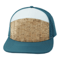 Blank - 7 Panel - Cork - Dark Teal / White (Unisex) - Laser Mesh