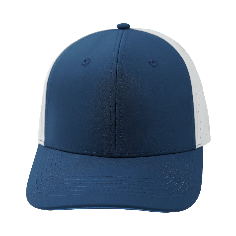 Blank - 6 Panel - Navy / Gray (Unisex) - Laser Mesh