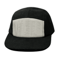 Blank - 5 Panel - Unstructured - Corduroy - Black / Gray (Unisex) - Laser Mesh