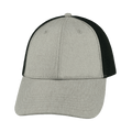 Blank - 6 Panel - Shallow Fit - Pony Tail - Tan / Black (Unisex) - Laser Mesh