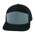 Blank - 7 Panel - Corduroy - Black / Gray Blue (Unisex) - Laser Mesh
