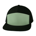 Blank - 7 Panel - Black / Sage (Unisex) - Laser Mesh
