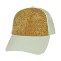 Blank - 6 Panel - Shallow Fit - Pony Tail - Cork - White (Unisex) - Laser Mesh