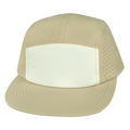 Blank - 5 Panel - Sporty - Unstructured - Sand / White (Unisex) - Laser Mesh