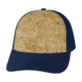 Blank - 6 Panel - Cork - Dark Blue (Unisex) - Laser Mesh