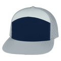 Blank - 7 Panel - Gray / Navy / White (Unisex) - Laser Mesh