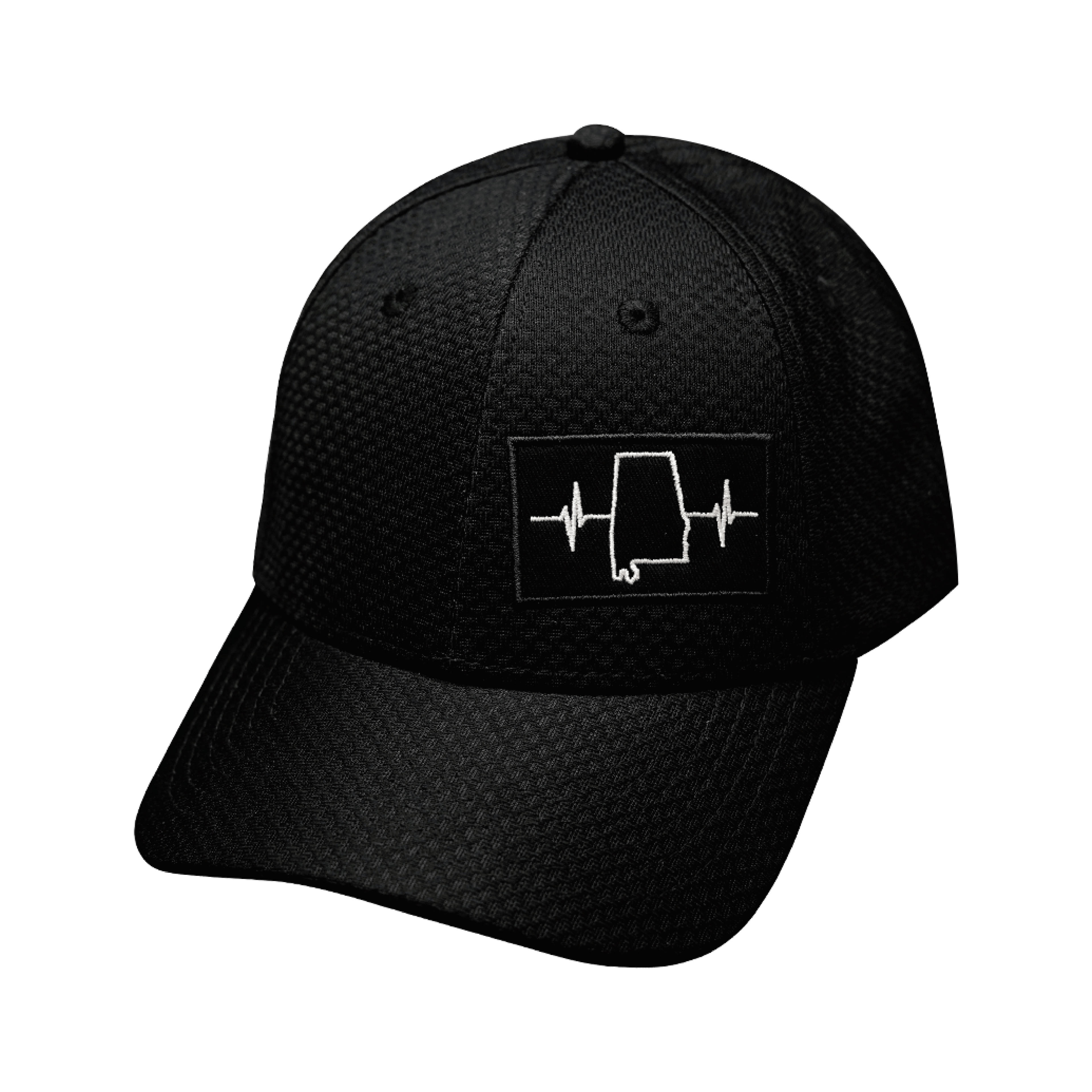Alabama Hat - Airmesh - Athletic Fit - Black - Fabric Back