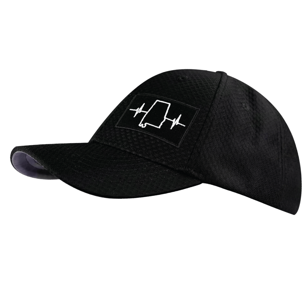 Alabama Hat - Airmesh - Athletic Fit - Black - Fabric Back