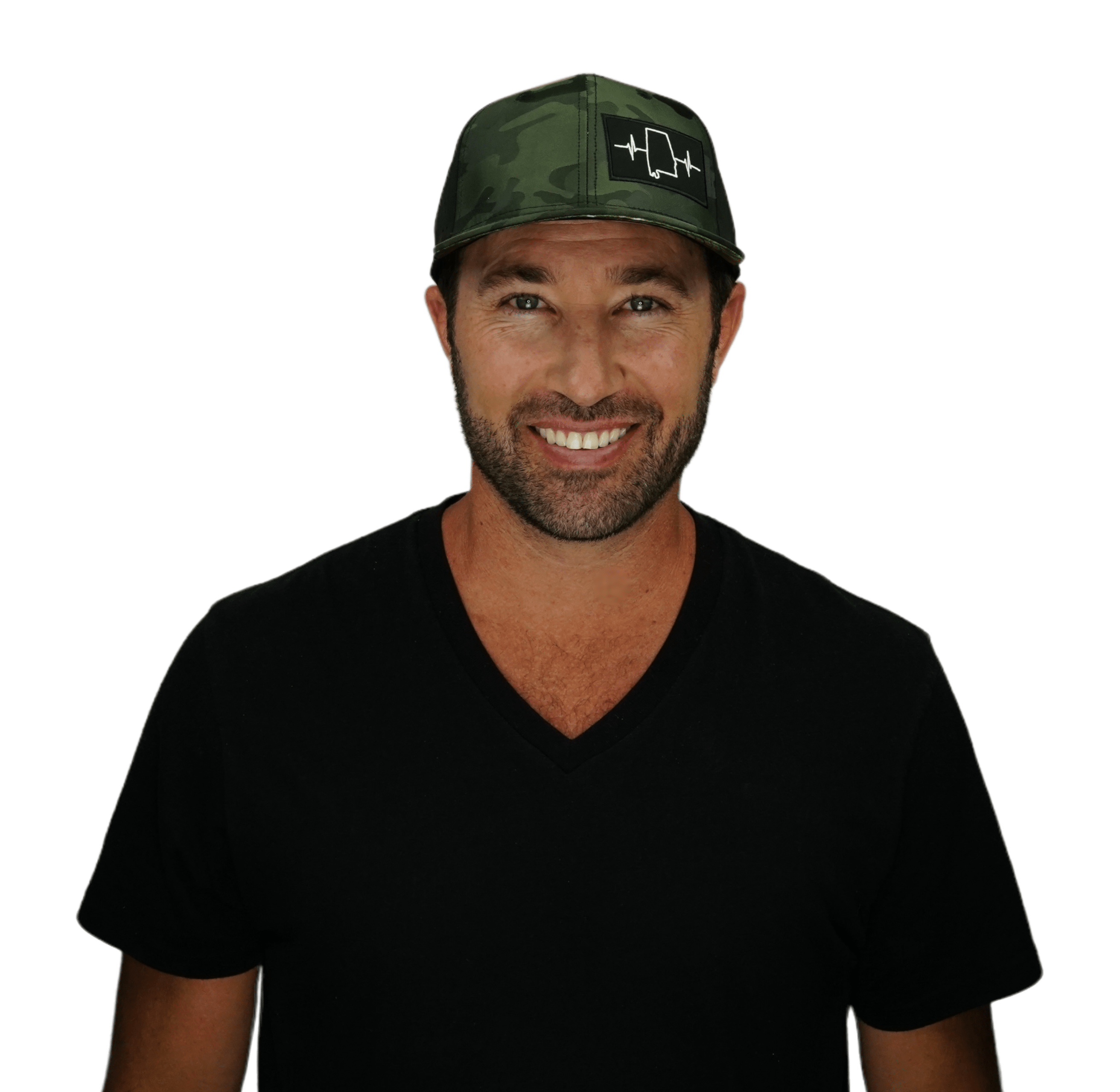 Alabama Hat - Baseball Hat Fit - Green Camo / Black - Laser Mesh