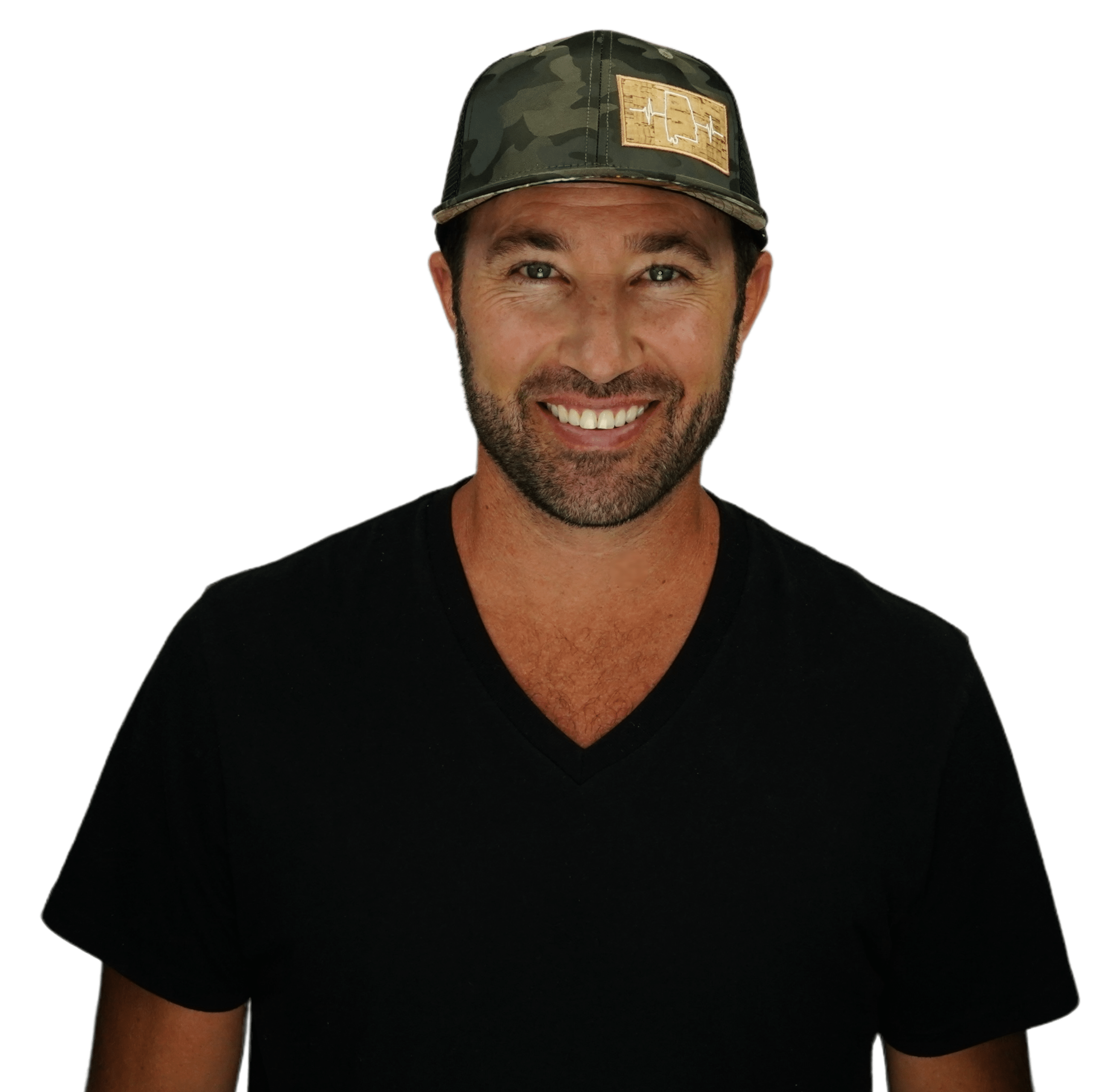 Alabama Hat - Baseball Hat Fit - Tan Camo / Black - Trucker Mesh