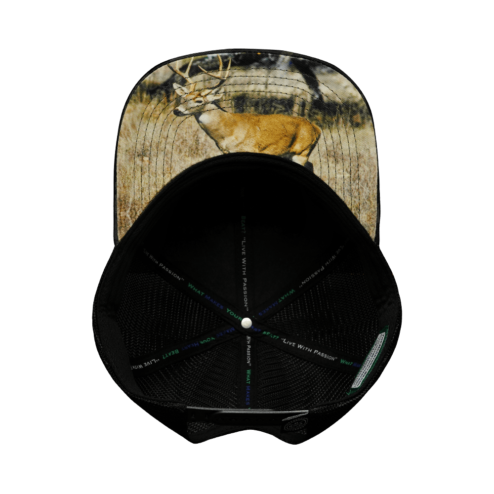 Alabama Hat - Baseball Hat Fit - Tan Camo / Black - Trucker Mesh