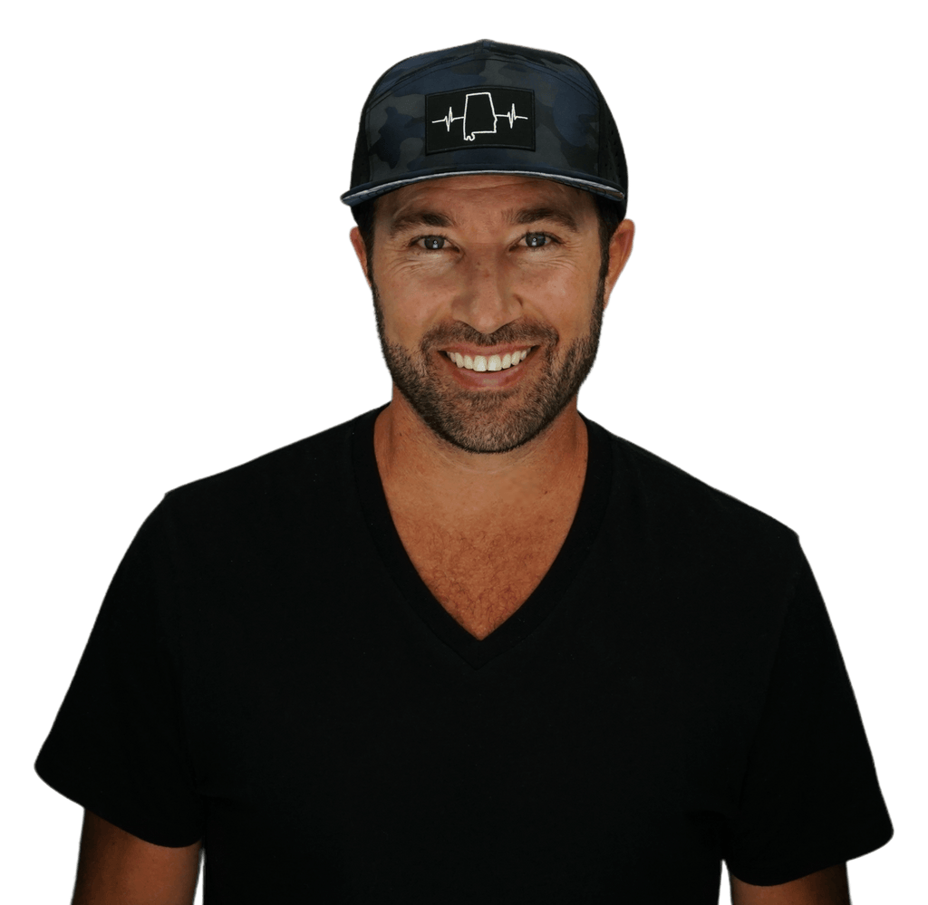 Alabama Hat - Flat Bill - Navy Camo / Black - Laser Mesh