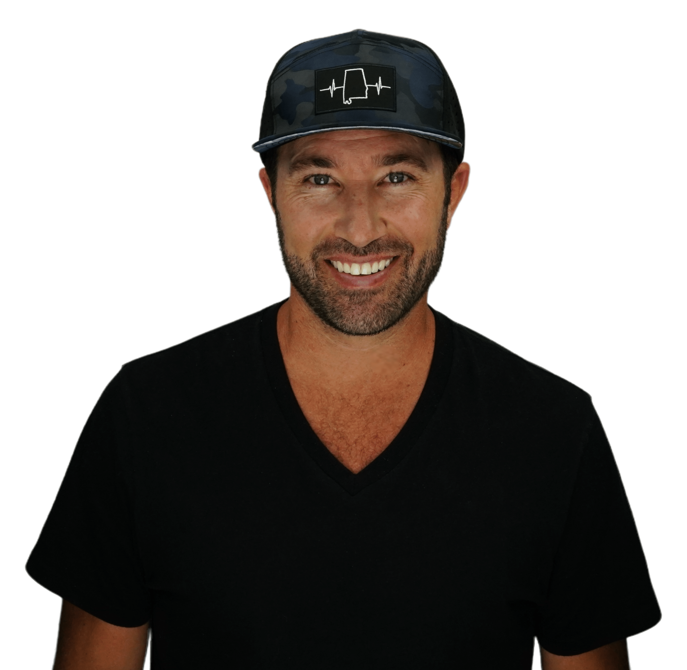 Alabama Hat - Flat Bill - Navy Camo / Black - Laser Mesh
