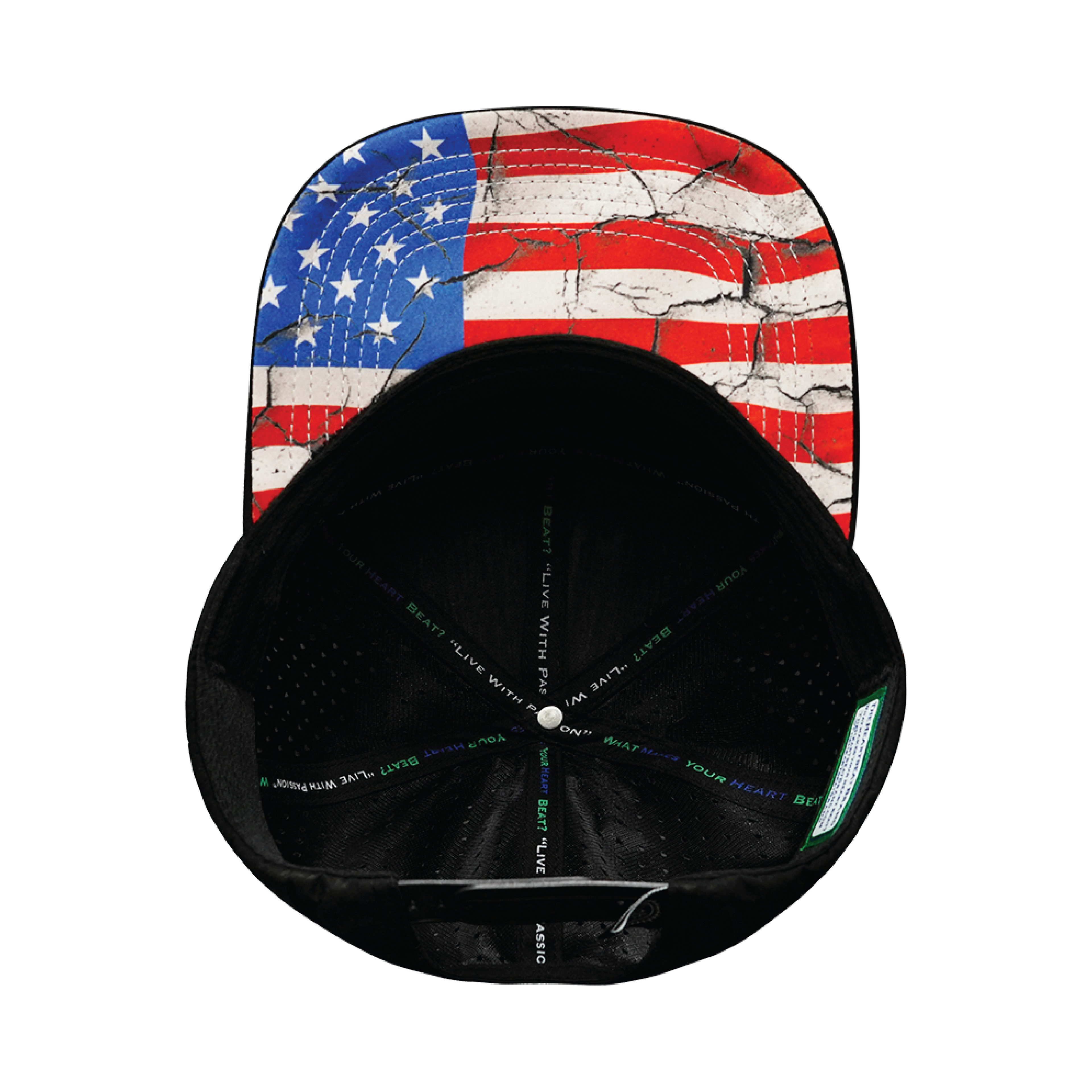 Alabama Hat - Flat Bill - Black / White / Navy - Laser Mesh