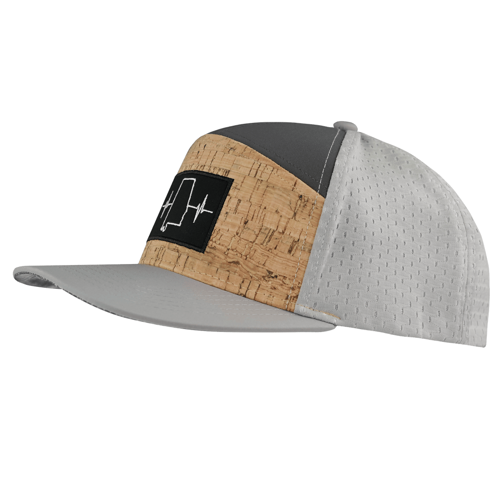 Alabama Hat - Flat Bill - Cork - Gray / Charcoal - Jersey Mesh