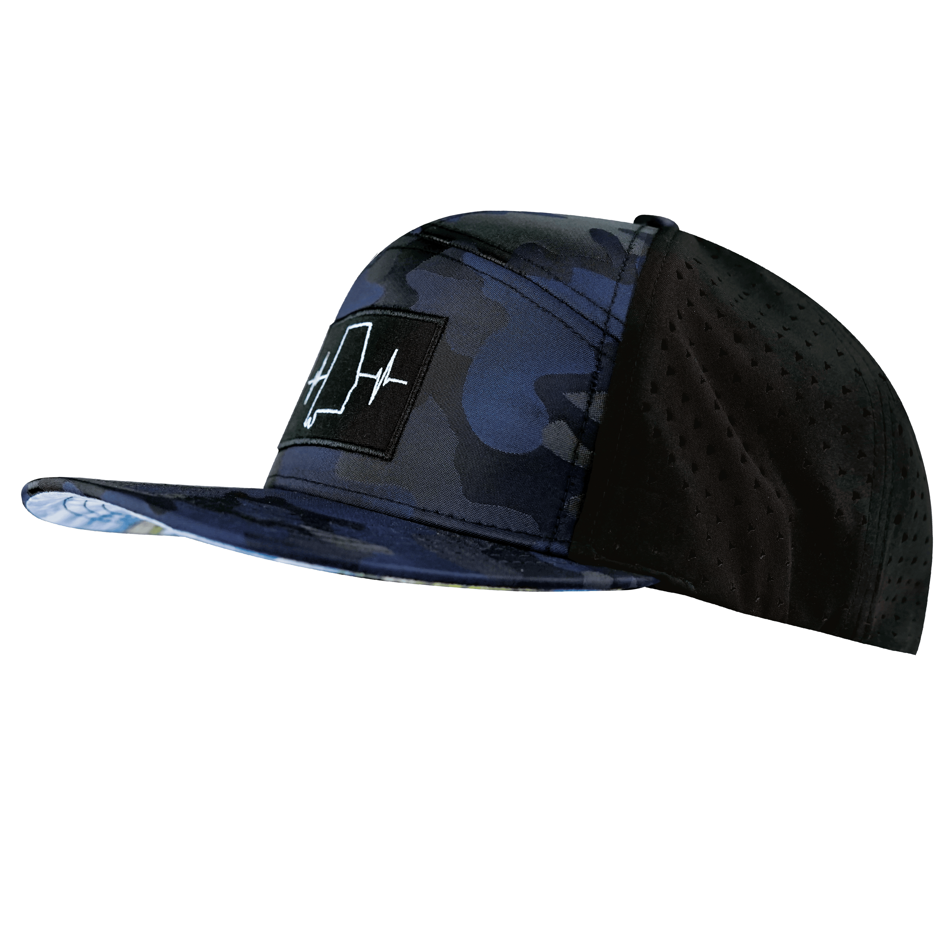 Alabama Hat - Flat Bill - Navy Camo / Black - Laser Mesh