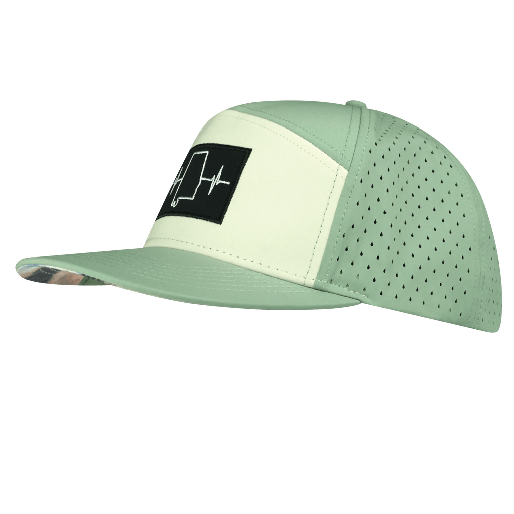 Alabama Hat - Flat Bill - Sage / Cream - Laser Mesh
