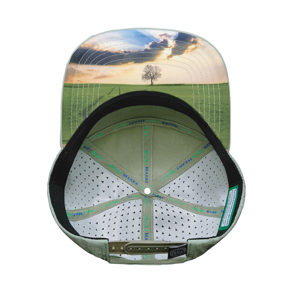 Alabama Hat - Flat Bill - Sage / Cream - Laser Mesh