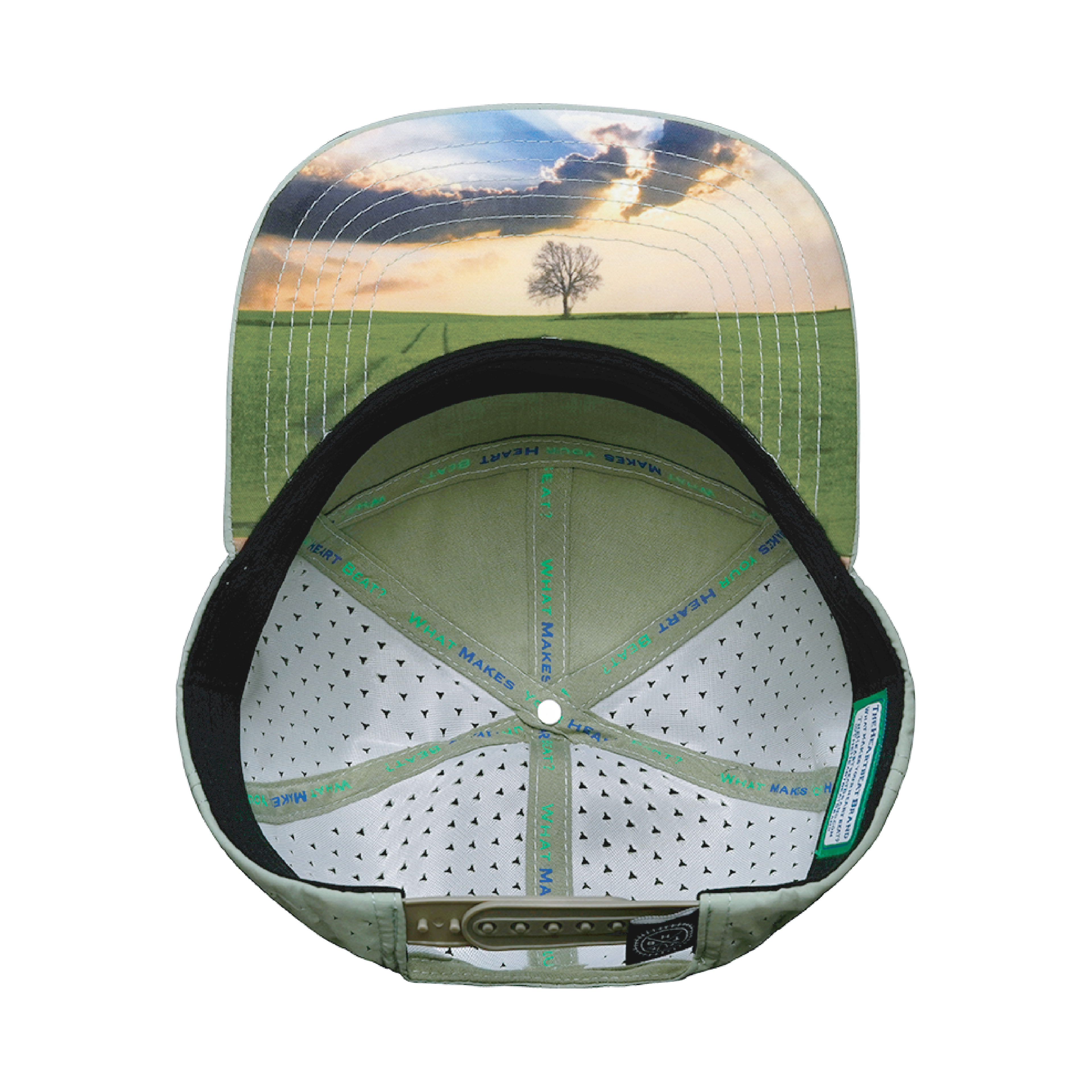 Alabama Hat - Flat Bill - Sage / Cream - Laser Mesh