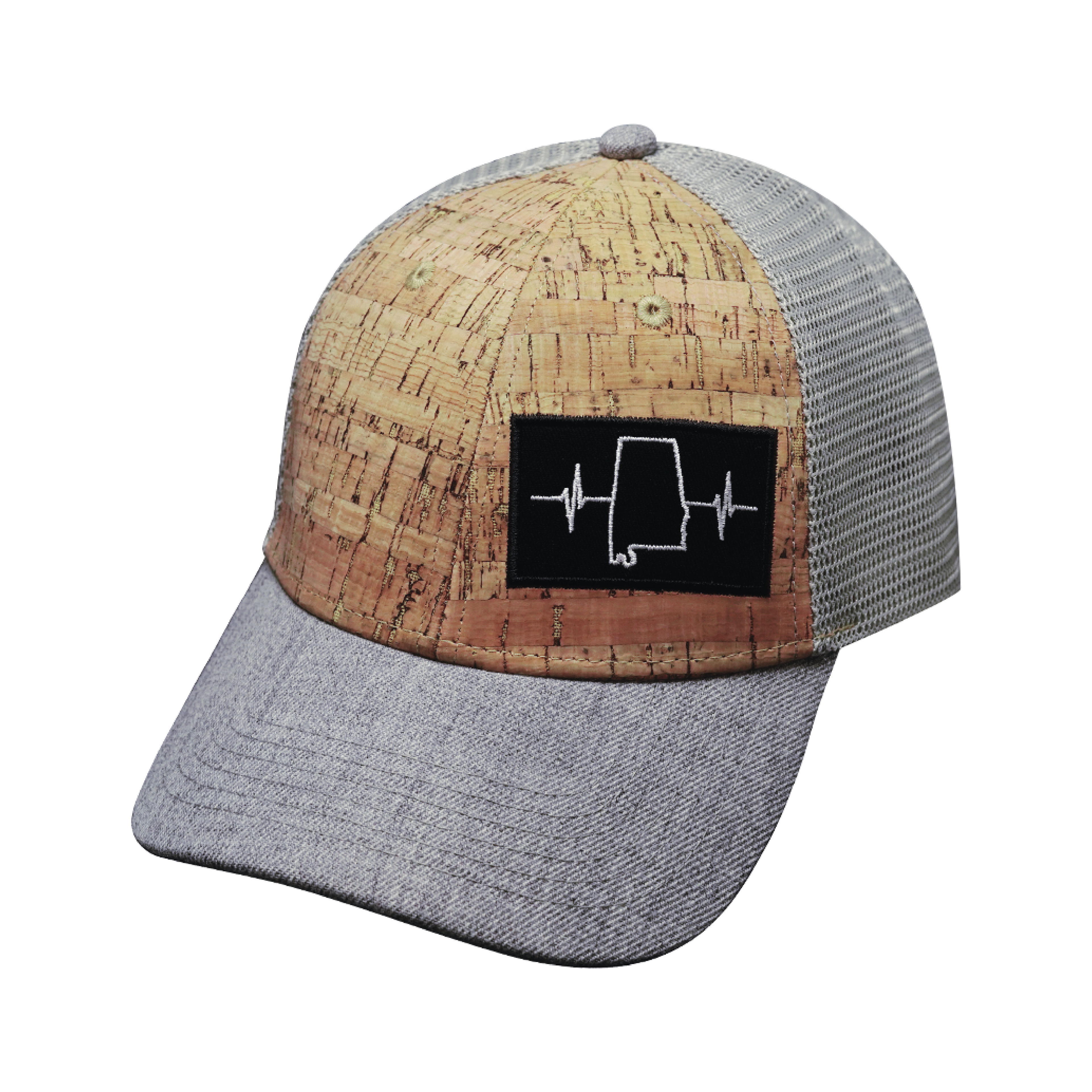 Alabama Hat - Low Profile - Cork - Heather Gray / Gray - Trucker Mesh