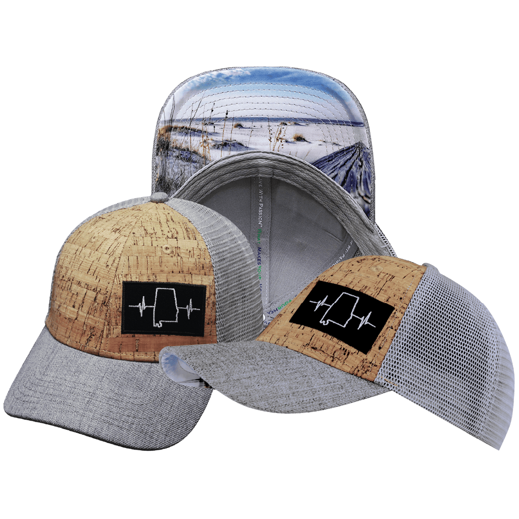Alabama Hat - Low Profile - Cork - Heather Gray / Gray - Trucker Mesh
