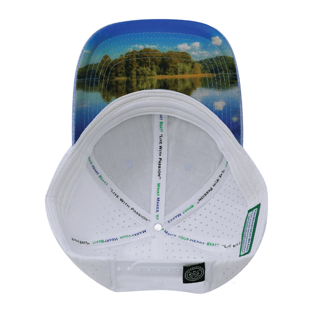 Alabama Hat - Low Profile - Ponytail - Light Blue / White - Laser Mesh