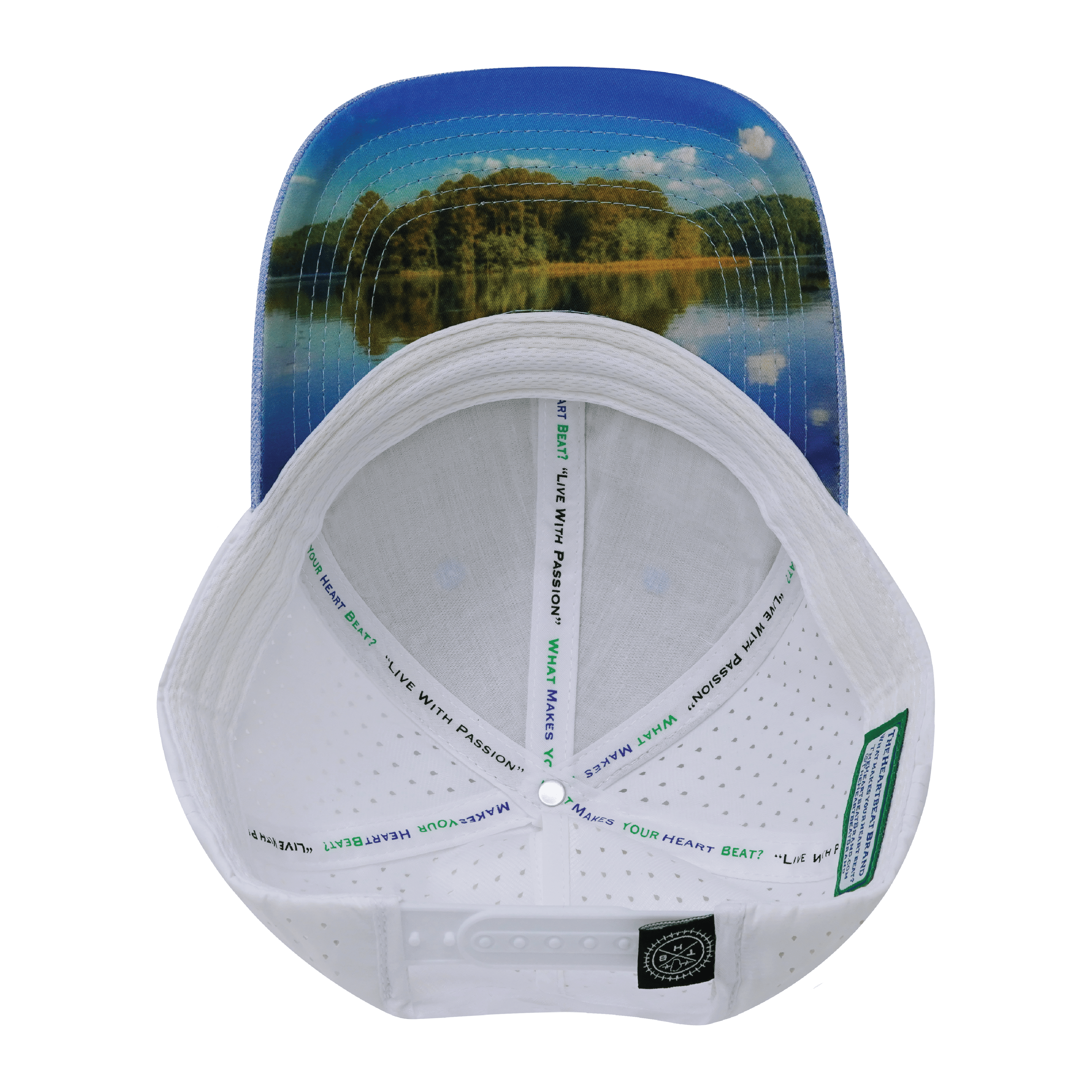 Alabama Hat - Low Profile - Ponytail - Light Blue / White - Laser Mesh