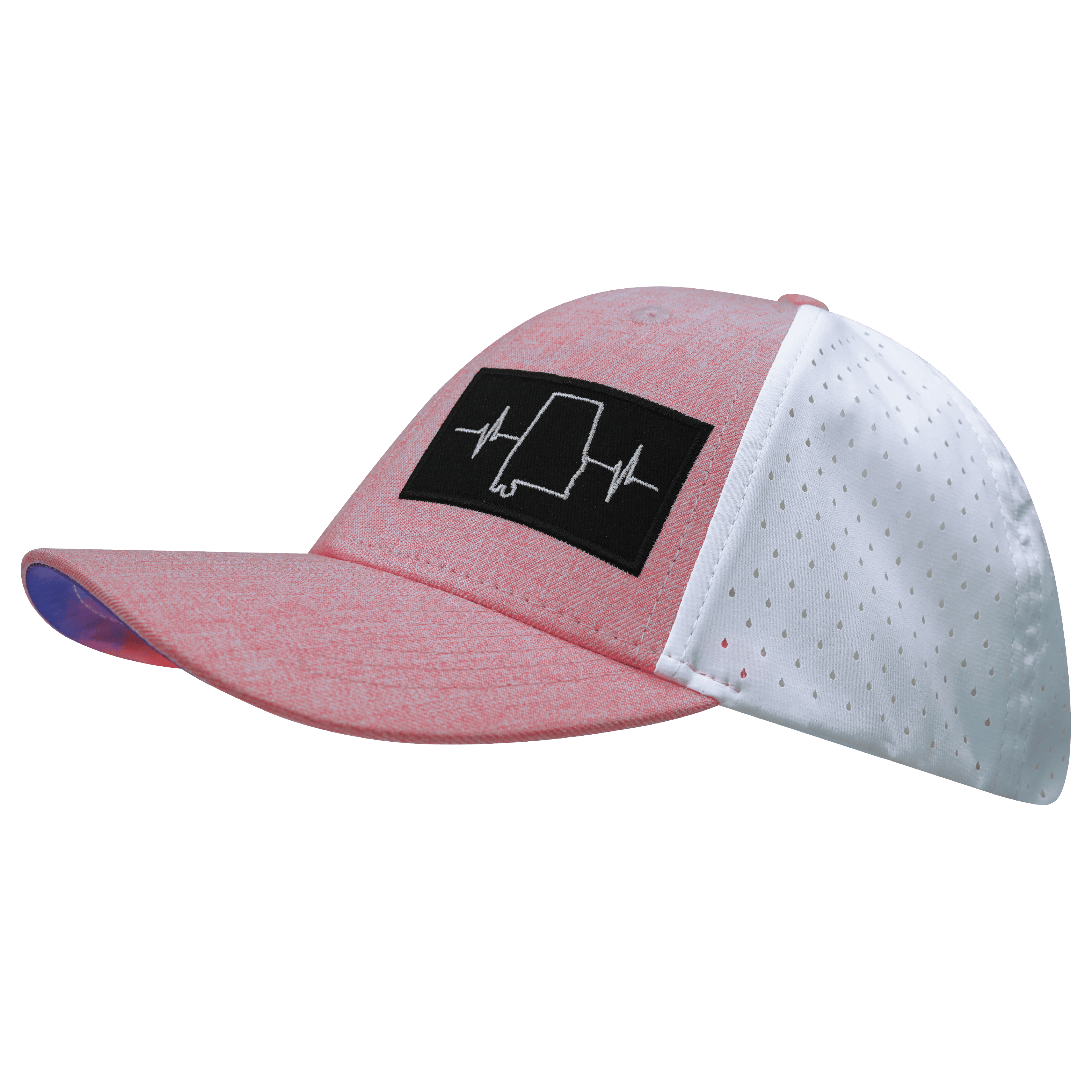 Alabama Hat - Low Profile - Ponytail - Pink / White - Laser Mesh