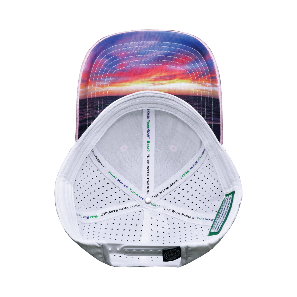 Alabama Hat - Low Profile - Ponytail - Pink / White - Laser Mesh